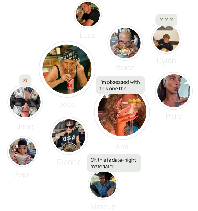 Group of friends hanging out together in real life